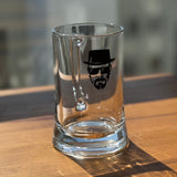 Walter White / Printed Paşabahçe Beer Glass with Handle