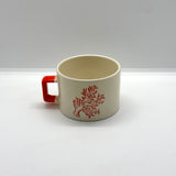 Orange Coral / Coral Orange U Handled Mug