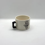 Steampunk Skull Black U-Handled Cup