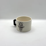 Steampunk Skull Black U-Handled Cup