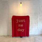 Just Me Day Burgundy Polar TV Blanket