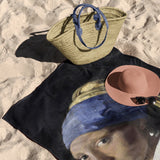 Girl with Pearl Earring Beach Towel