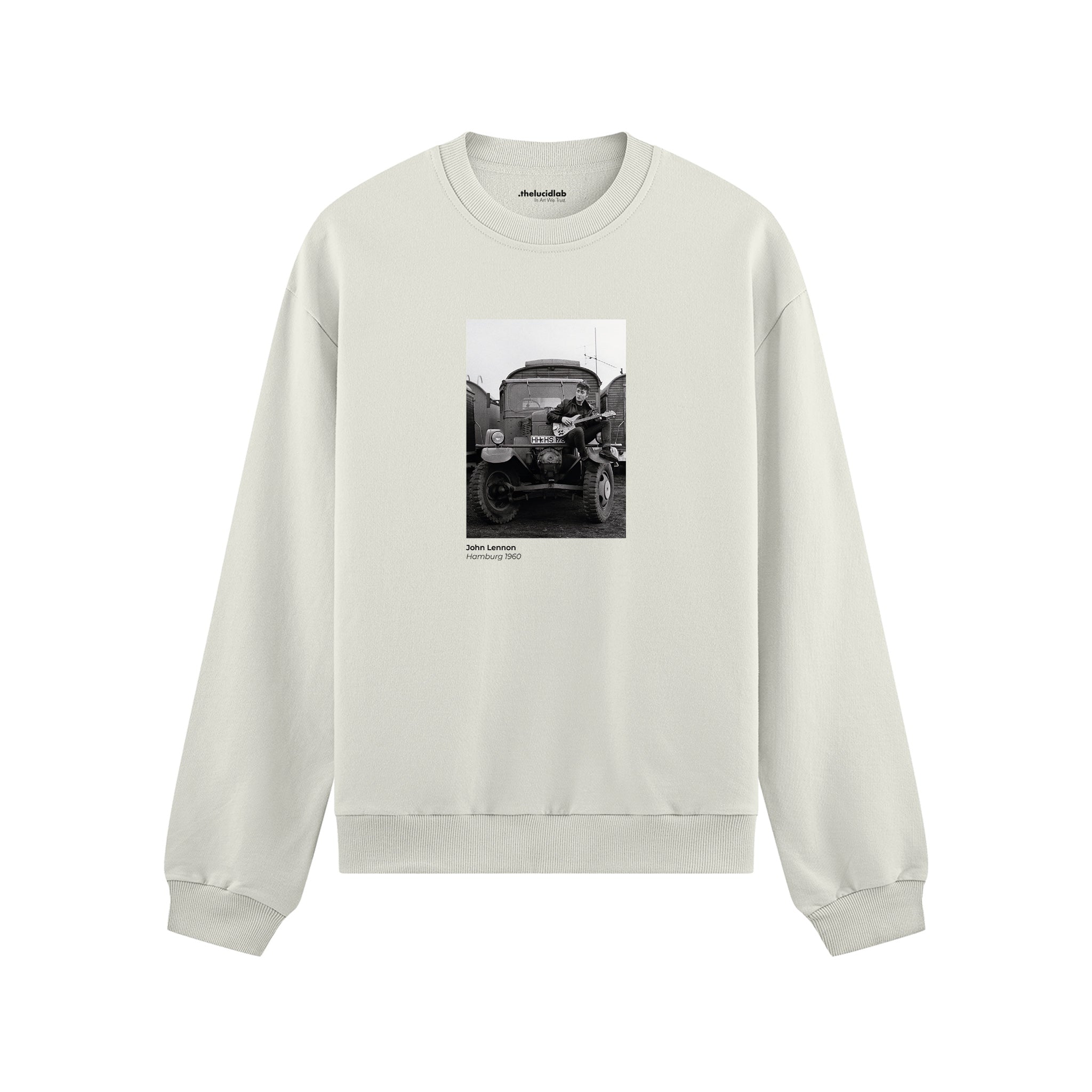 John Lennon Hamburg 1960 Oversize Sweatshirt Beyaz Ön