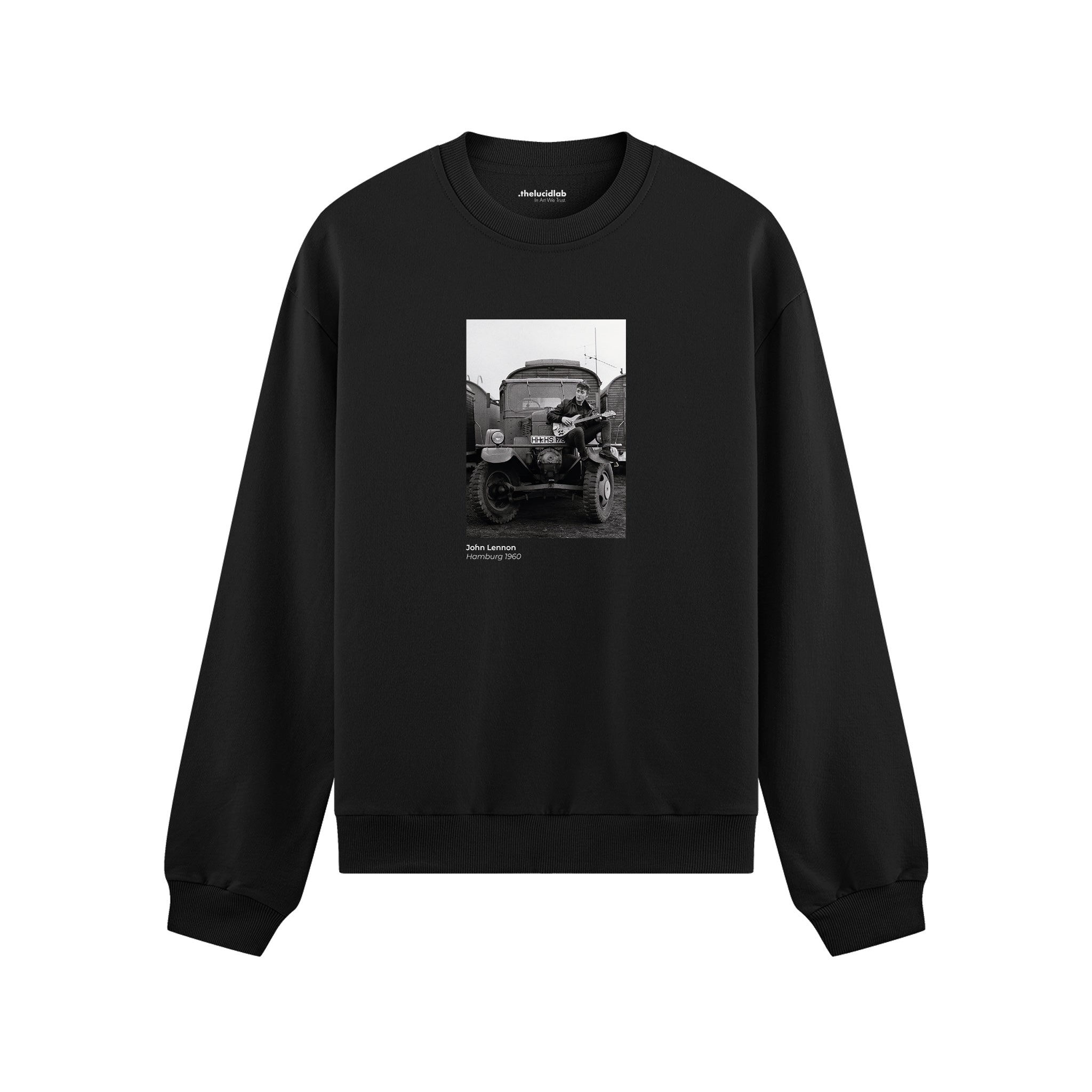 John Lennon Hamburg 1960 Oversize Sweatshirt Siyah Ön