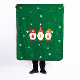 New Year's Gnomes Green Fleece TV Blanket
