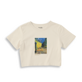 Café Terrace at Night Crop Tişört