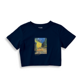 Café Terrace at Night Crop Tişört