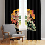 Kanagawa Cat - Cat Background Curtain