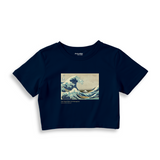 Kanagawa Oki Nami Ura Crop Tişört