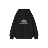 I Cried Çocuk Hoodie — Siyah — arka görünüm