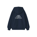 I Cried Çocuk Hoodie — Lacivert — arka görünüm