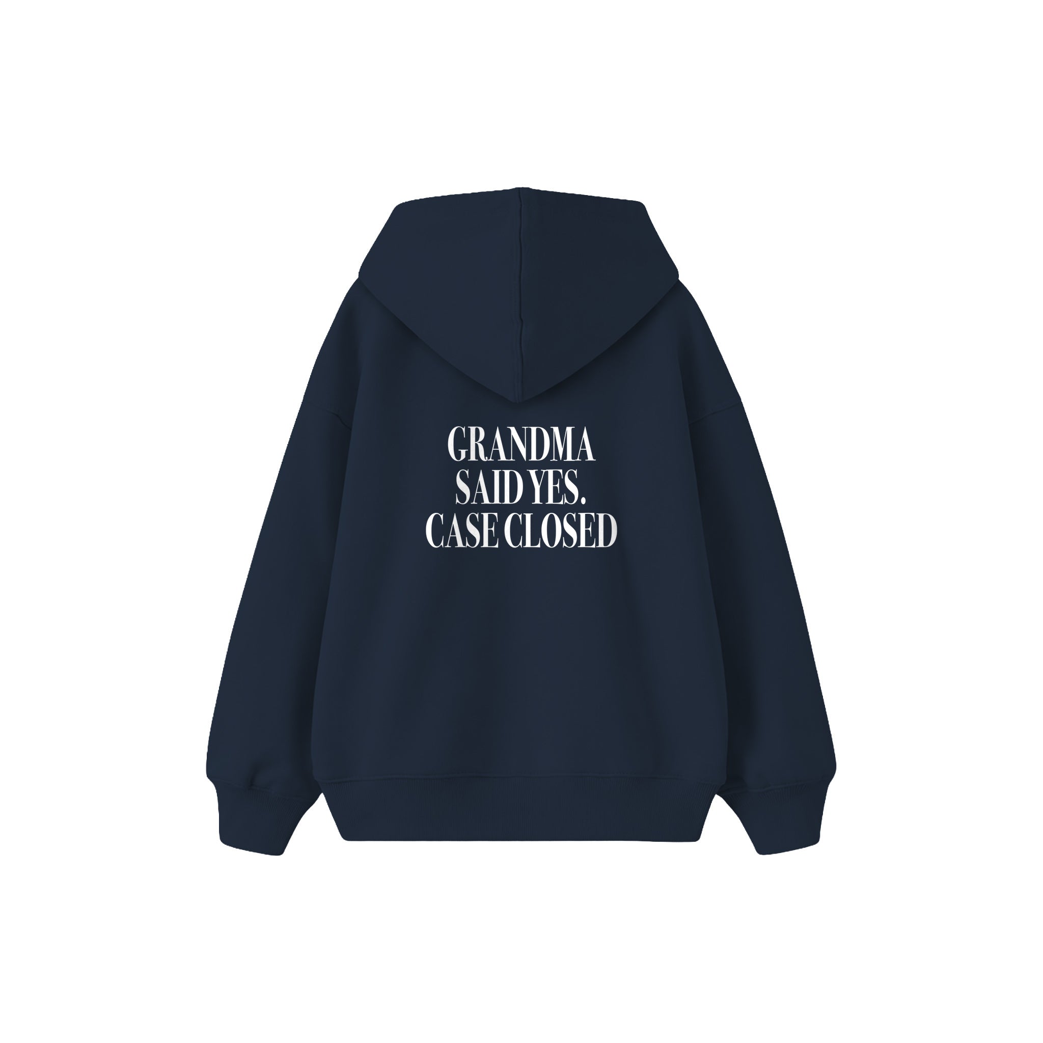 Grandma Said Yes Çocuk Hoodie — Lacivert — arka görünüm