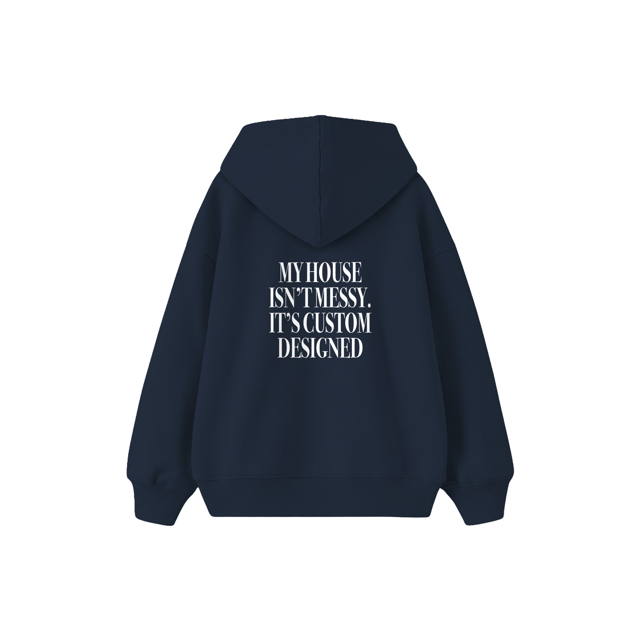 Custom Designed Çocuk Hoodie — Lacivert — arka görünüm