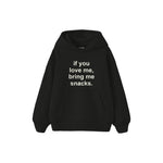 Bring Me Snacks Çocuk Hoodie — Siyah — ön görünüm