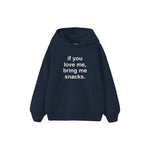 Bring Me Snacks Çocuk Hoodie — Lacivert — ön görünüm