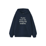 Bring Me Snacks Çocuk Hoodie — Lacivert — ön görünüm