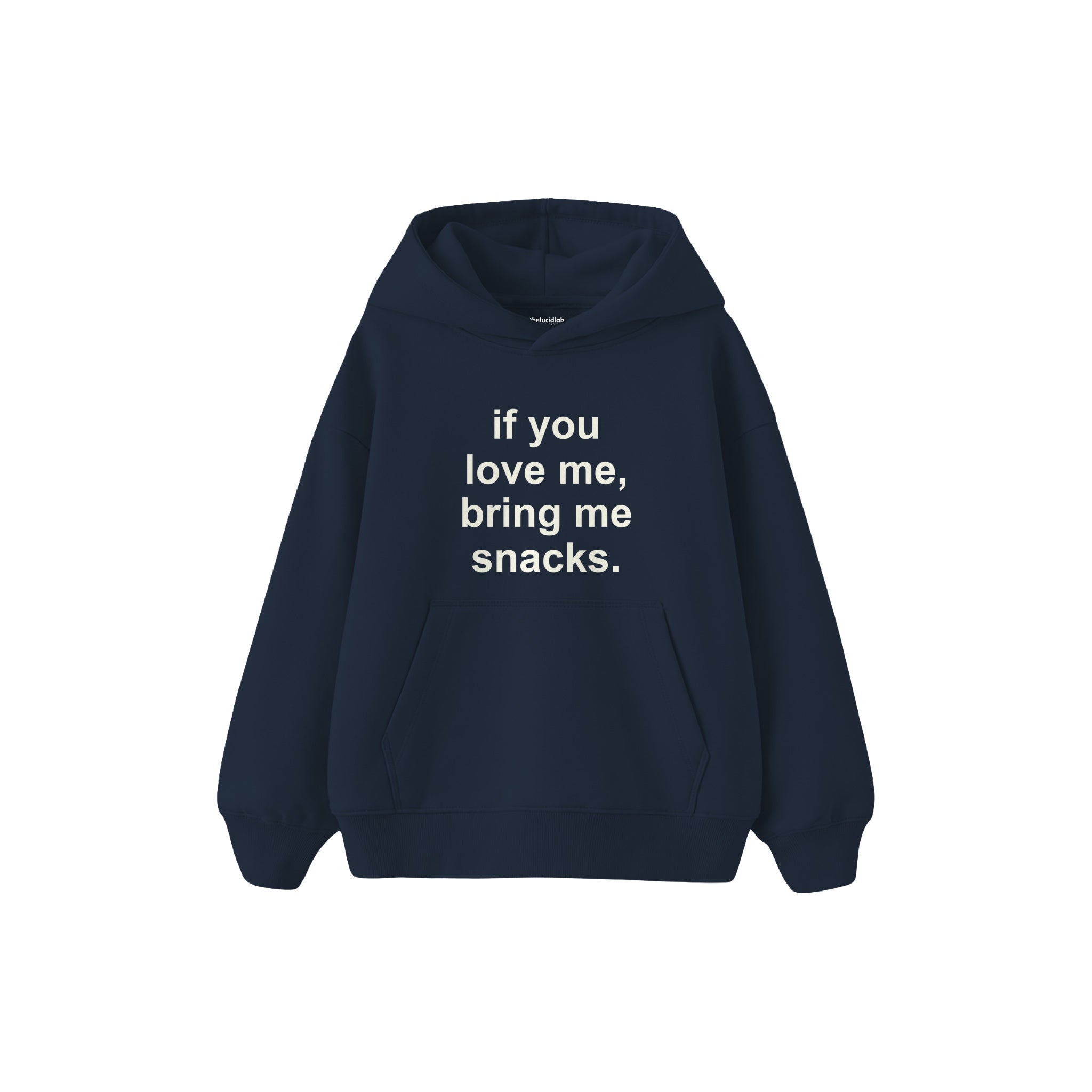 Bring Me Snacks Çocuk Hoodie — Lacivert — ön görünüm