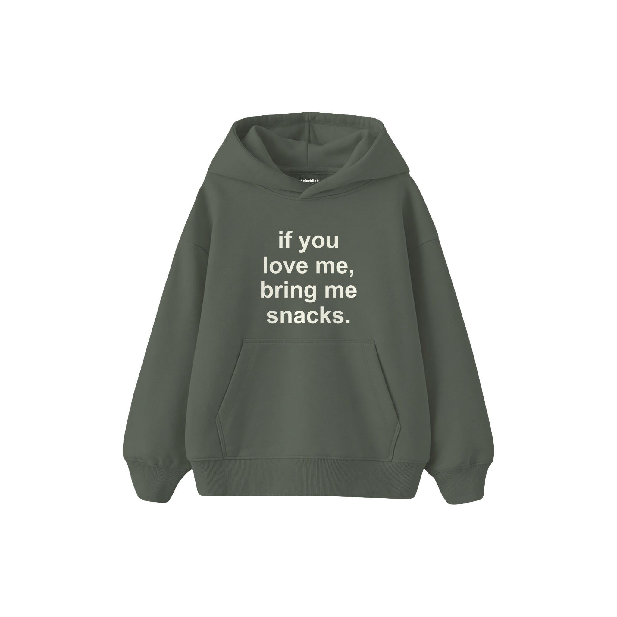 Bring Me Snacks Çocuk Hoodie — Antrasit — ön görünüm