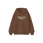 Made You Look Çocuk Hoodie — Kahverengi — ön görünüm