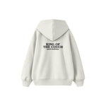 King Of The Couch Çocuk Hoodie — Beyaz — arka görünüm