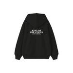 King Of The Couch Çocuk Hoodie — Siyah — arka görünüm