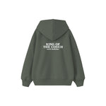 King Of The Couch Çocuk Hoodie — Antrasit — arka görünüm