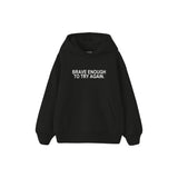 Brave Enough Çocuk Hoodie — Siyah — ön görünüm