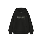 Do Not Rush Çocuk Hoodie — Siyah — ön görünüm