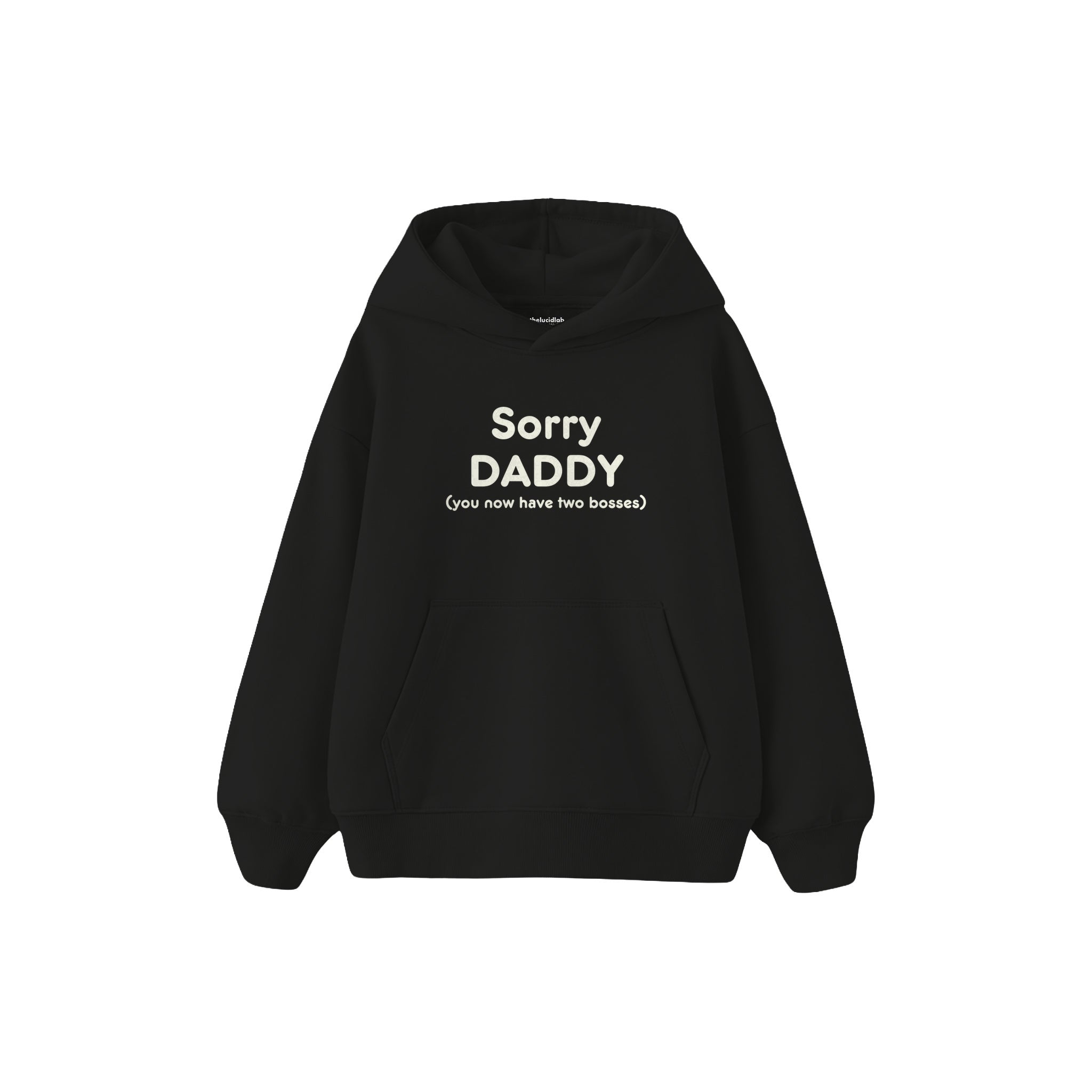 Sorry Daddy Çocuk Hoodie — Siyah — ön görünüm