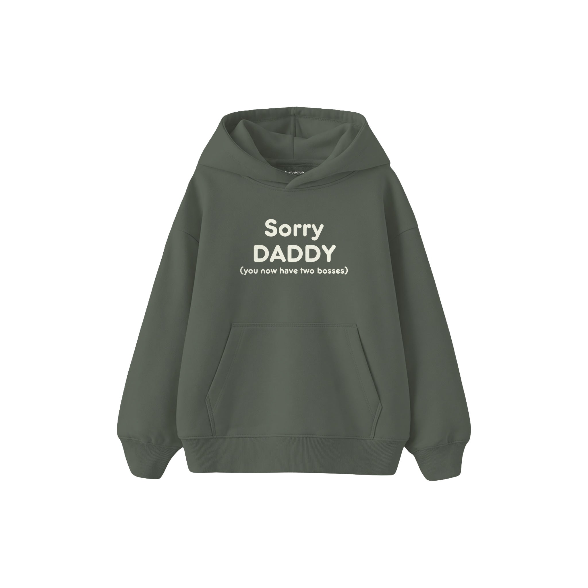 Sorry Daddy Çocuk Hoodie — Antrasit — ön görünüm