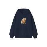 Pony with a loose flowing mane Çocuk Hoodie — Lacivert — ön görünüm