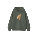 Pony with a loose flowing mane Çocuk Hoodie — Antrasit — ön görünüm