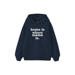 Home Is Where Mama Is Çocuk Hoodie — Lacivert — ön görünüm