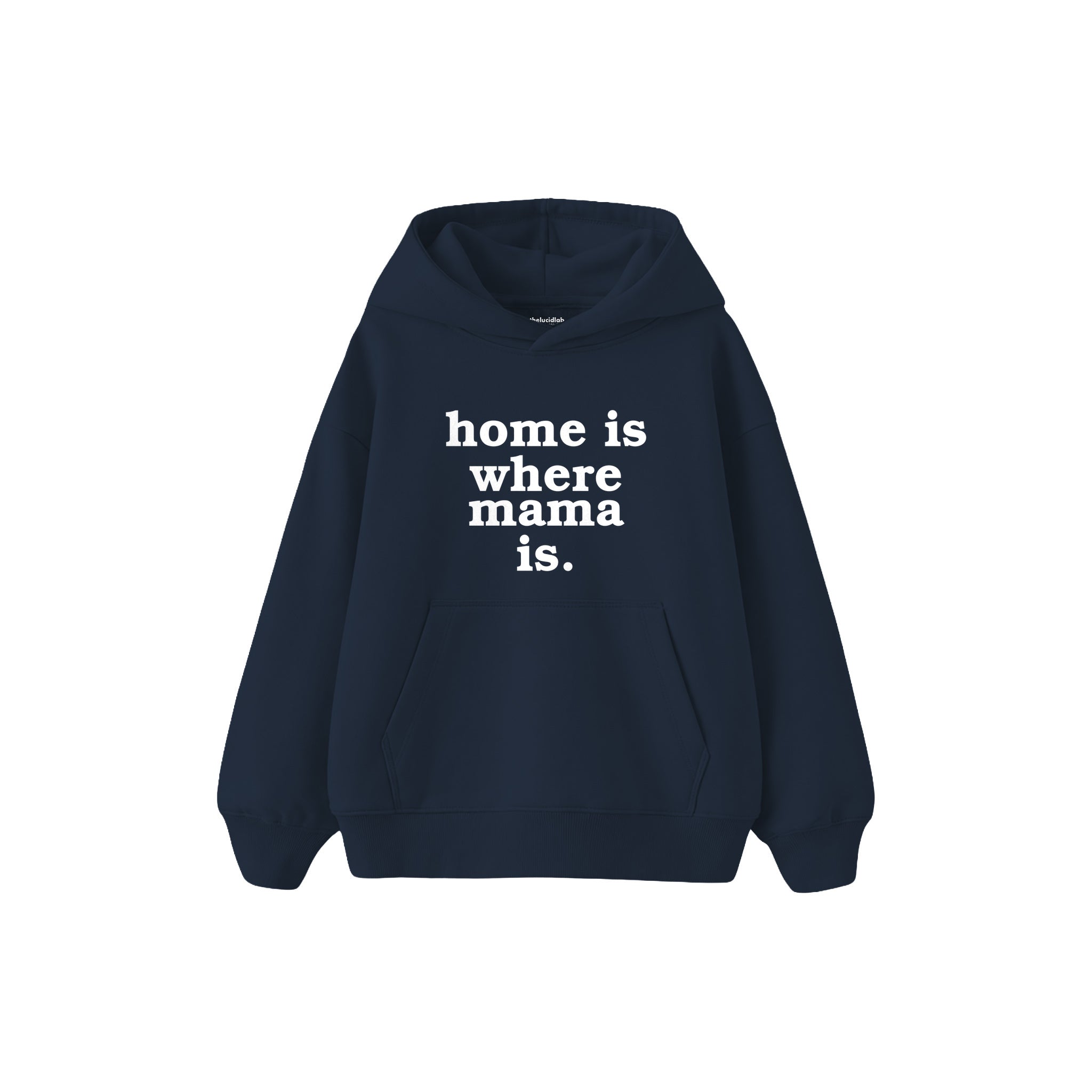 Home Is Where Mama Is Çocuk Hoodie — Lacivert — ön görünüm