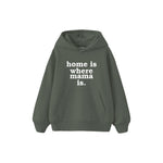 Home Is Where Mama Is Çocuk Hoodie — Antrasit — ön görünüm