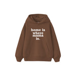 Home Is Where Mama Is Çocuk Hoodie — Kahverengi — ön görünüm