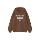 Home Is Where Mama Is Çocuk Hoodie — Kahverengi — ön görünüm