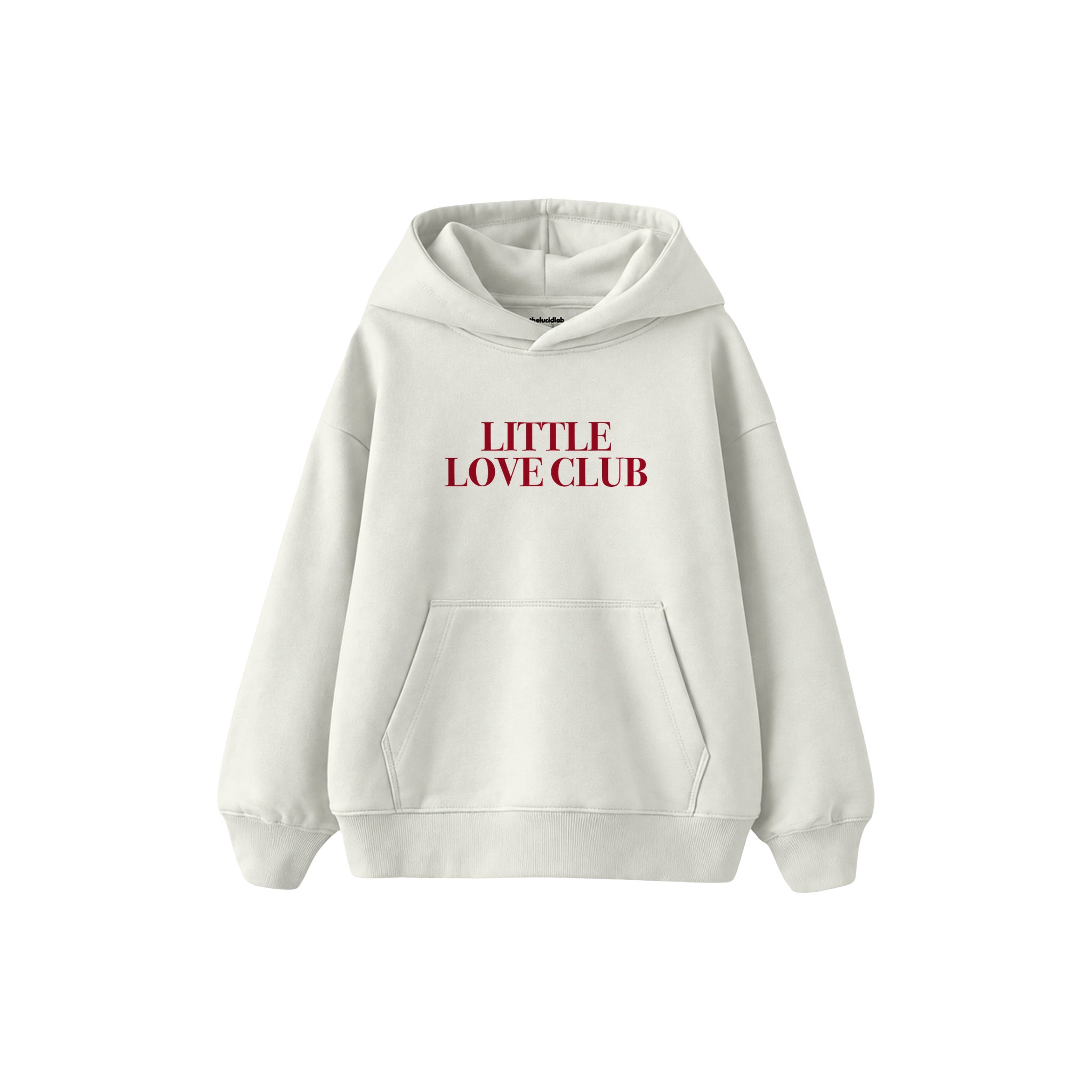 Little Love Club Çocuk Hoodie — Beyaz — ön görünüm