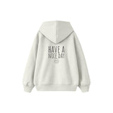Have a Nice Day Çocuk Hoodie — Beyaz — arka görünüm