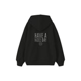 Have a Nice Day Çocuk Hoodie — Siyah — arka görünüm