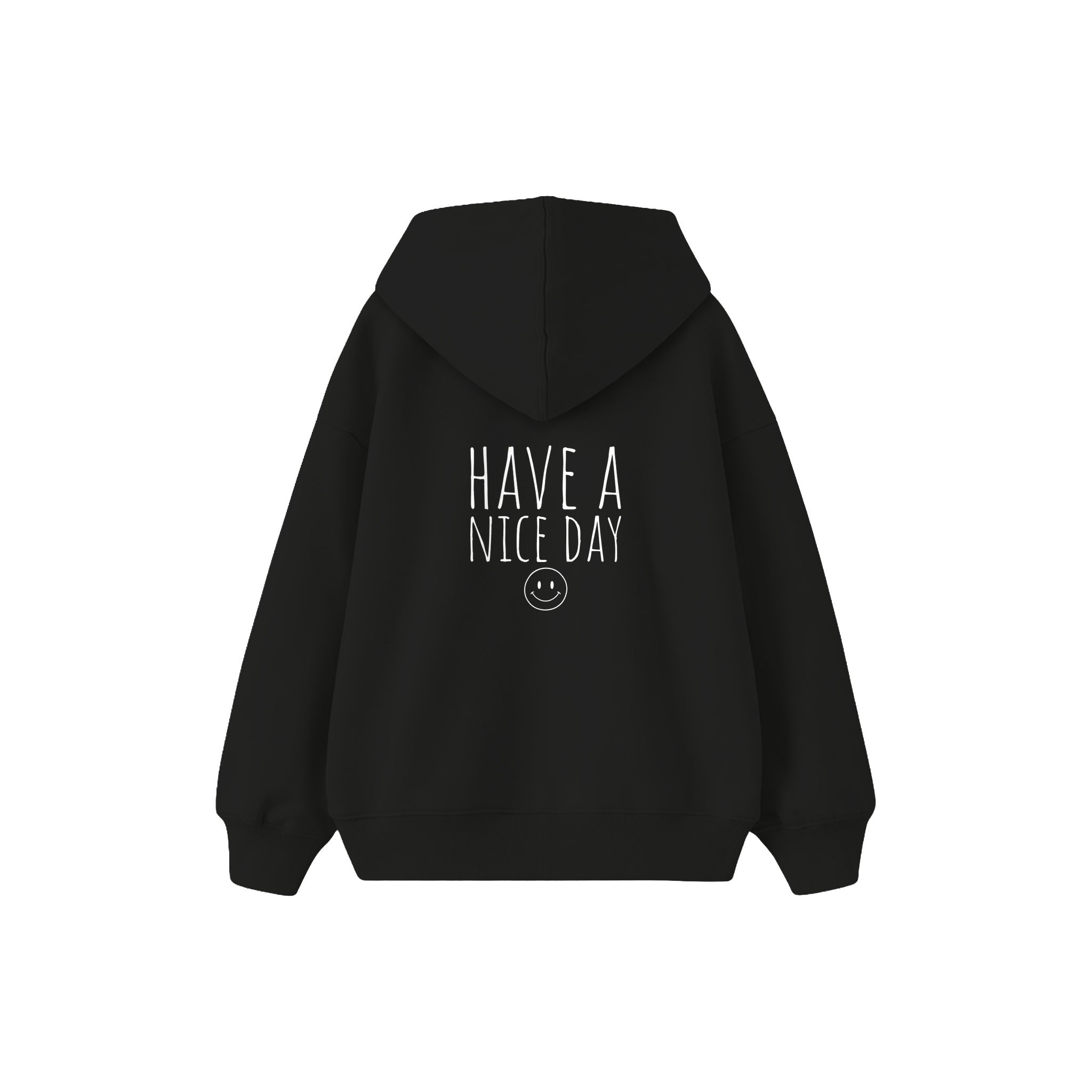 Have a Nice Day Çocuk Hoodie — Siyah — arka görünüm
