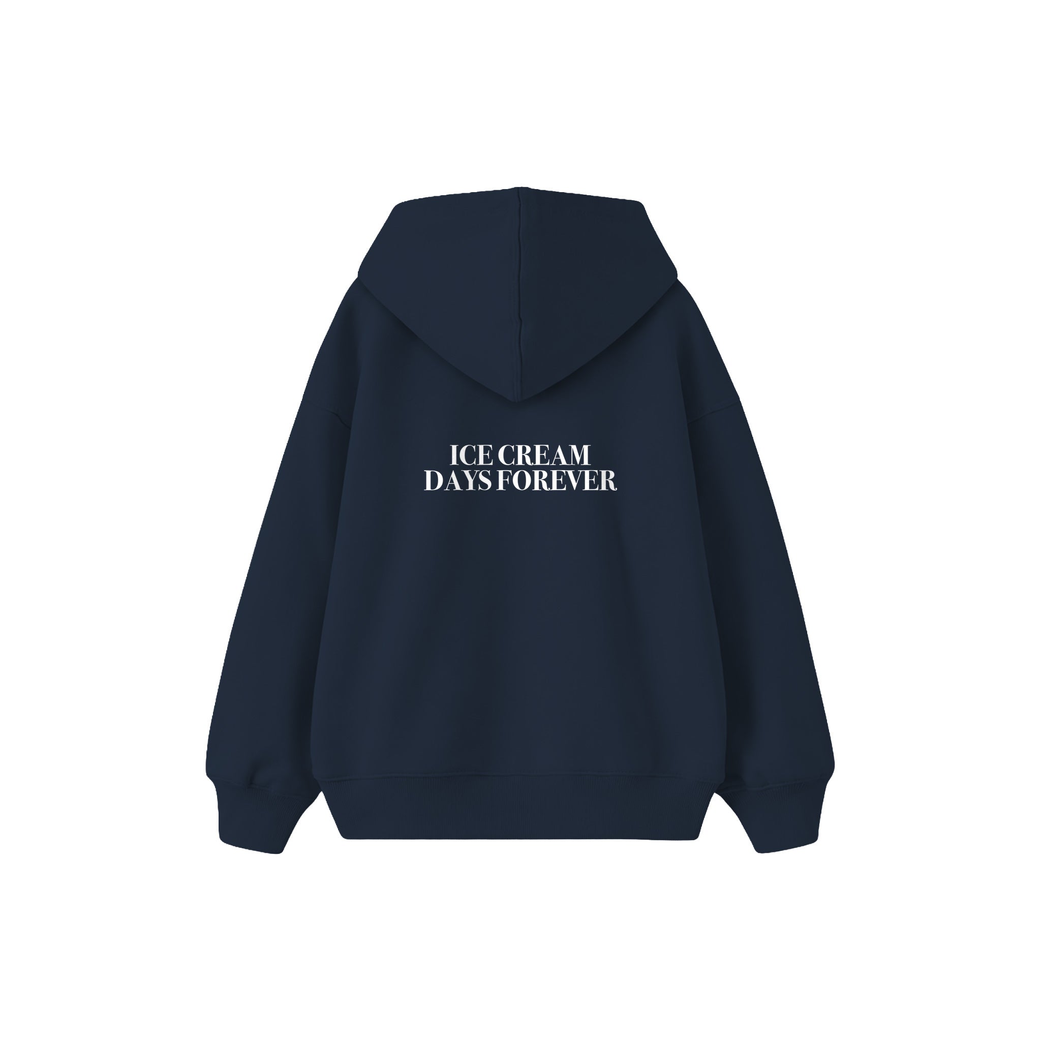 Ice Cream Days Forever Çocuk Hoodie — Lacivert — arka görünüm