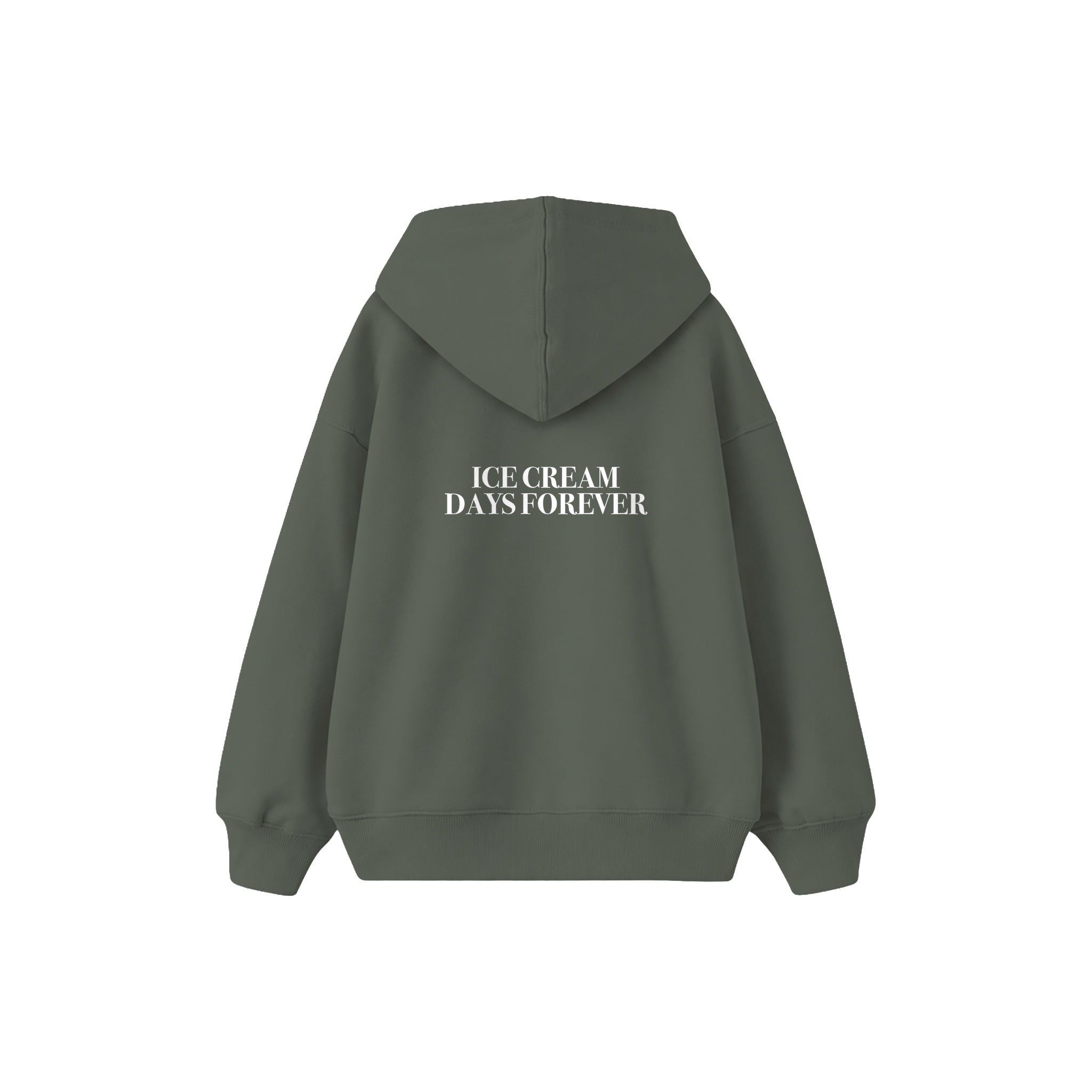 Ice Cream Days Forever Çocuk Hoodie — Antrasit — arka görünüm