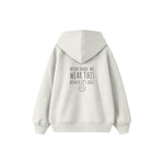 Mum Made Me Wear This Çocuk Hoodie — Beyaz — arka görünüm