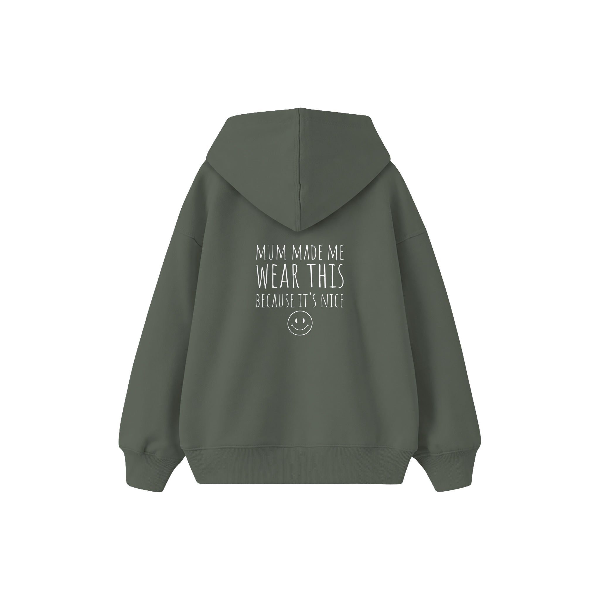 Mum Made Me Wear This Çocuk Hoodie — Antrasit — arka görünüm