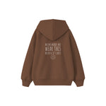 Mum Made Me Wear This Çocuk Hoodie — Kahverengi — arka görünüm