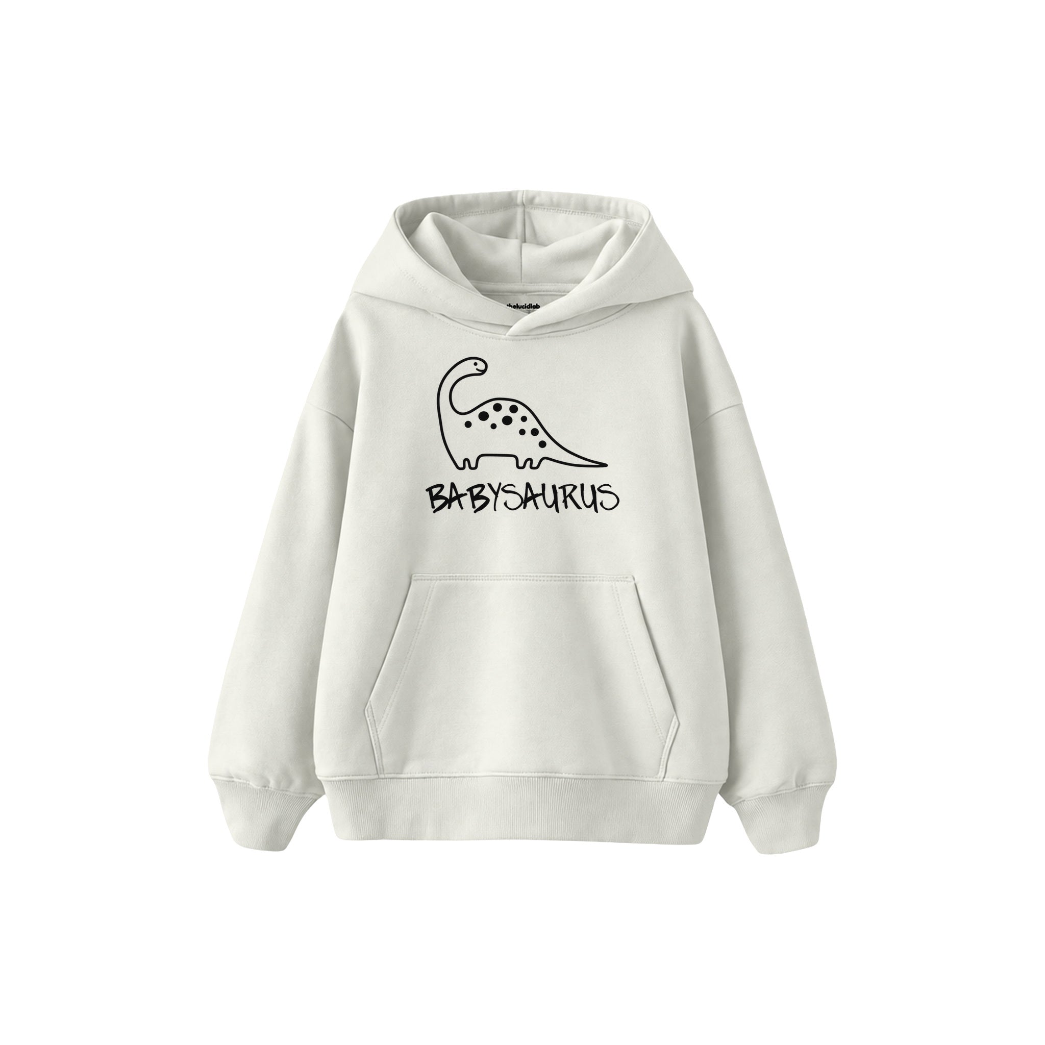 BABYSAURUS Çocuk Hoodie — Beyaz — ön görünüm