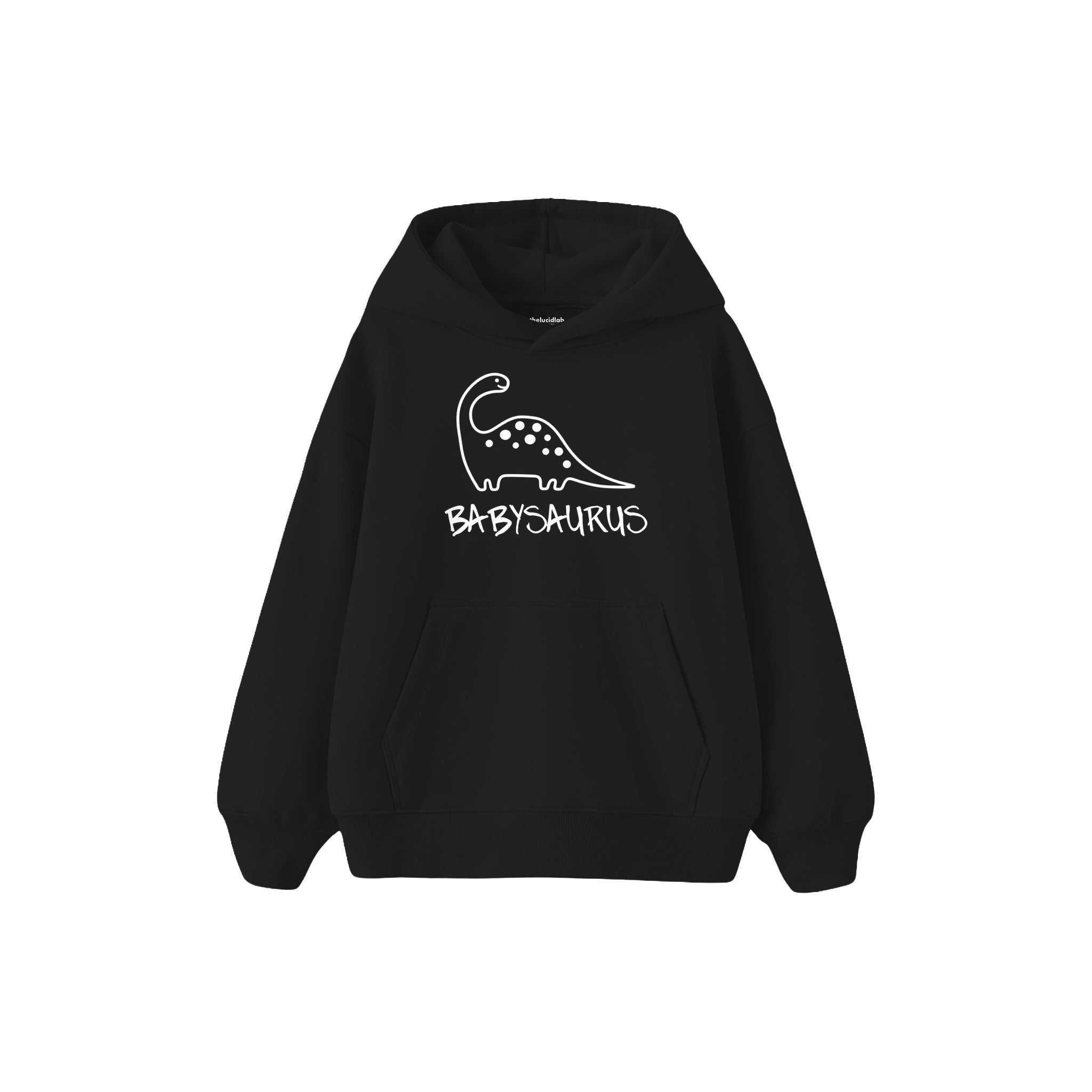 BABYSAURUS Çocuk Hoodie — Siyah — ön görünüm