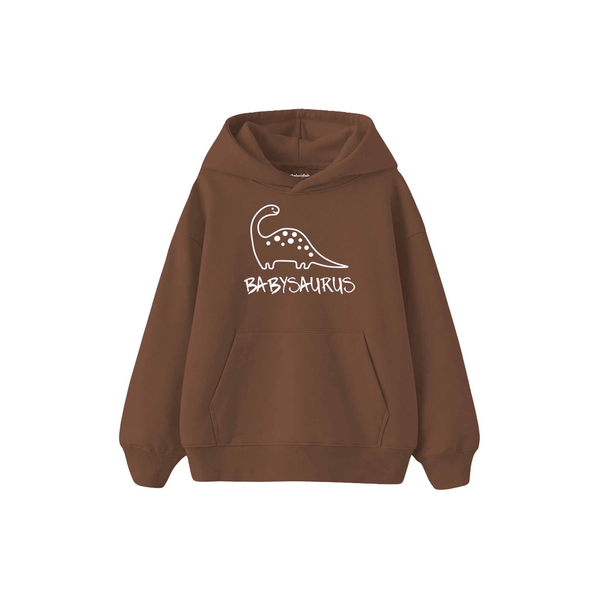 BABYSAURUS Çocuk Hoodie — Kahverengi — ön görünüm