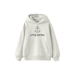 LITTLE CAPTAIN Çocuk Hoodie — Beyaz — ön görünüm